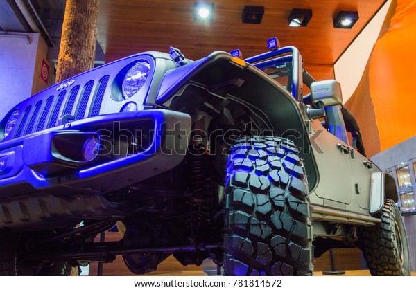Jeep Rubicon at Paris Auto Motor Show. Paris,\
France - October 5, 2014.
