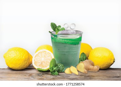 jeera masala, Jal-Jeera OR Jaljira is an Indian beverage prepared using mixing cumin powder in water and served cold with Boondi, Mint and Lemon slice. Served over moody background. Selective focus
