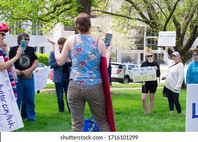 Jefferson City, MO/ USA - April 27, 2020: Reopen Missouri Protest