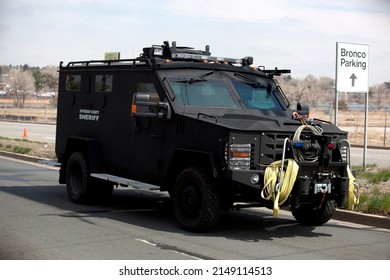Jefferson County SWAT Vehicle responding to an emergency call. April, 4th 2011 in Jefferson County, Colorado.
