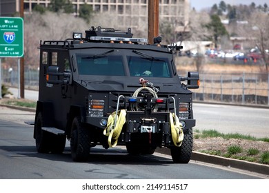 Jefferson County SWAT Vehicle responding to an emergency call. April, 4th 2011 in Jefferson County, Colorado.