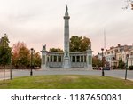 The Jefferson Davis Memorial on Monument Avenue in Richmond VA. 