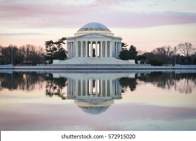 Jefferson Memorial at sunset  - Washington DC, United States