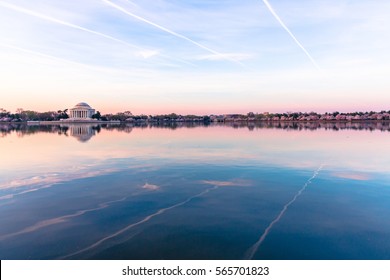 Jefferson Memorial At The Tidal Basin Sunrise