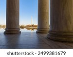 Jefferson Memorial with Washington Monument in the background, Washington DC