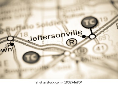 Jeffersonville. Ohio. USA On A Geography Map