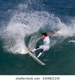 Jeffreys Bay, South Africa - July 13, 2019:  Silvana Lima  Surfing During Round Of 16 At The Corona Open J-Bay At Supertubes. A World Surf League Championship Event