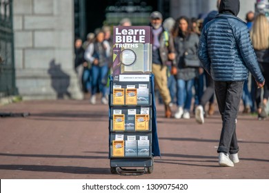 Jehovah Witness Stand At The Museumplein Square At Amsterdam The Netherlands 2018