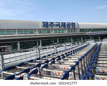 Jeju Island, South Korea - June 1; Jeju Airport Outdoor Landscape