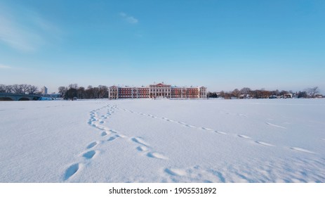 Jelgava Palace In Winter Season 