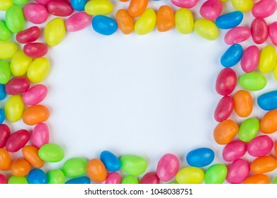 Jelly Bean Frame With White Box Space For Text