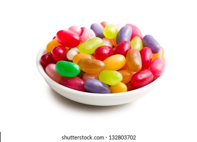 Jelly Beans In Ceramic Bowl