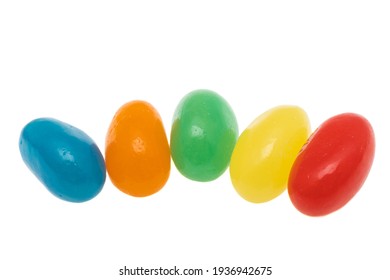 Jelly Beans Isolated On White Background