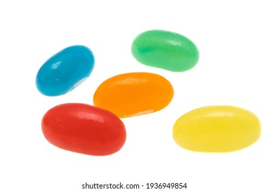 Jelly Beans Isolated On White Background