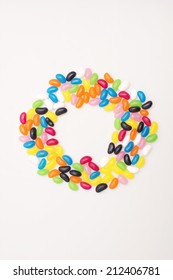 Jelly Beans In The Shape Of The Letter.