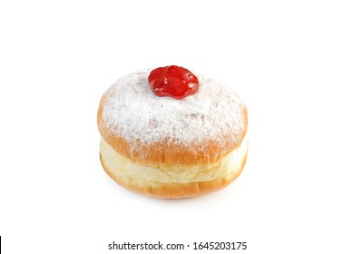 Jelly Doughnut Isolated On White Background
