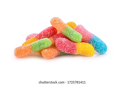 jelly sugar candies isolated on white background - Powered by Shutterstock