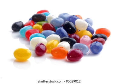 Jellybeans Isolated On White Background