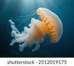 A Jellyfish in the ocean