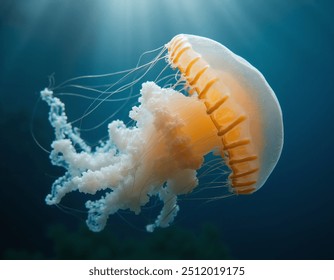 A Jellyfish in the ocean