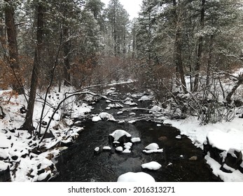 Jemez River In The Cold Of Winter