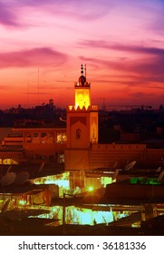 Jemma El Fna Square Mosque In Marrakesh