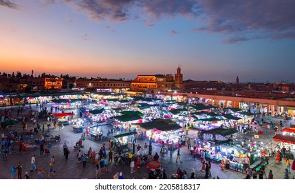 Jemma El Fnaa Or Djemma El Fna Famous Square In Marrakesh, Morocco