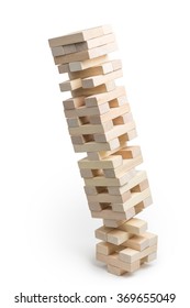 Jenga Tower Collapses