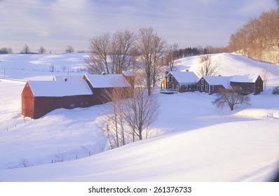 Jenne Farm With Winter Snow 