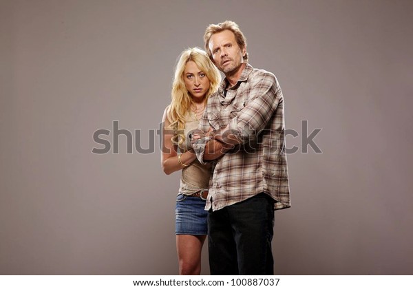 Jennifer Blanc Michael Biehn On Set Stock Photo Edit Now 100887037