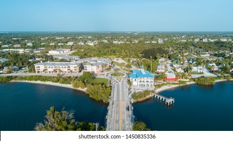 "Jensen Beach, FL / USA - 7-14-19: A peaceful morning in Jensen Beach at the causeway overlooking the inlet."