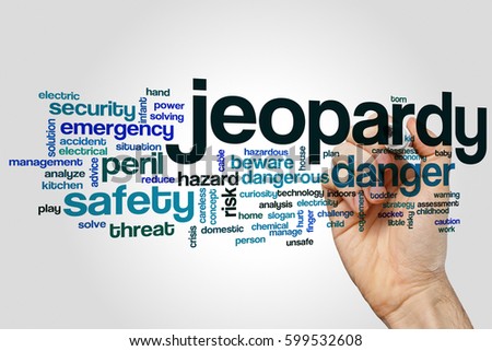 Jeopardy word cloud concept
