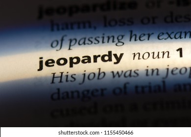 Jeopardy Word In A Dictionary. Jeopardy Concept.