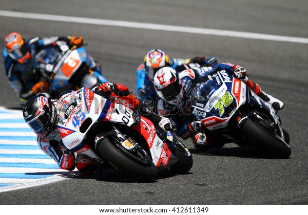 Jerez Spain April 24 British Ducati People Stock Image