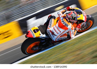 JEREZ - SPAIN, MAY 5: Spanish Honda Rider Marc Marquez At 2013 Bwin MotoGP Of Spain At Jerez Circuit On May 5, 2013