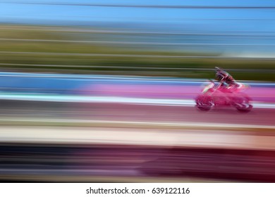 JEREZ - SPAIN, MAY 7: British Aprilia Rider Sam Lowes At 2017 Red Bull MotoGP Of Spain At Jerez Circuit On May 7, 2017