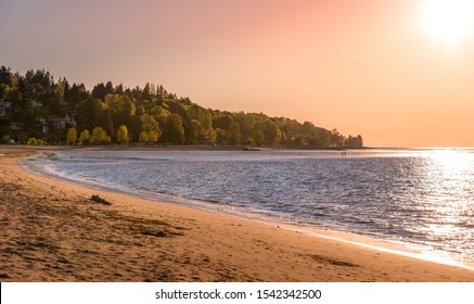 Jericho Beach In Vancouver At Sunset