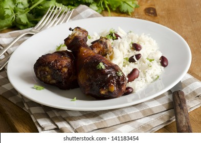 Jerk Chicken With Basmati Rice And Beans