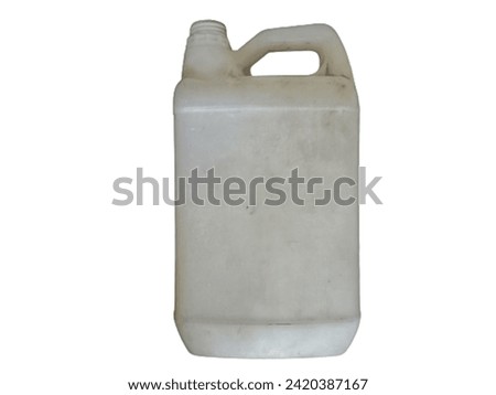 Jerry Can white without label 3 litre 5 litre 6 litre. White plastic gallon or bottle isolated on white background. plastic jerry can isolated on a white background. Empty gallon container. 



