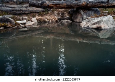 jerry johnson hot springs are warm geothermal hot springs in idaho in october  - Powered by Shutterstock