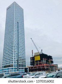 Jersey City, New Jersey USA April 14,2019 New Building Coming Up In Journal Square