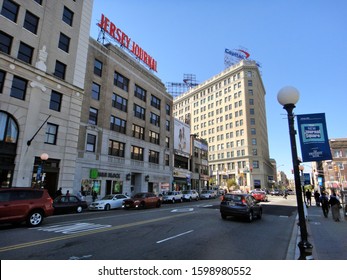 Jersey City, NJ - September 7 2013: Streetscape Of Sip Avenue In Journal Square