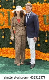 Jersey City, NJ USA - June 4, 2016: Aymeric Sancerre (R) attends 9th annual Veuve Clicquot Polo Classic at Liberty State Park