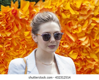 Jersey City, NJ USA - June 4, 2016: Elizabeth Olsen attends 9th annual Veuve Clicquot Polo Classic at Liberty State Park