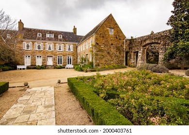 Jersey, UK - November 5, 2011: The Building And Garden Of Headquarters Of The Famous Durrell Wildlife Conservation Trust In Les Augres Manor