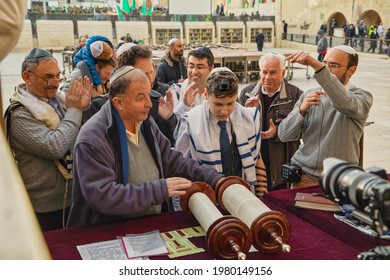 Jerusalem, Israel.  10 January, 2019. The Western Wall, Mens Part
Wall Of Tears, Bar Mitzvah