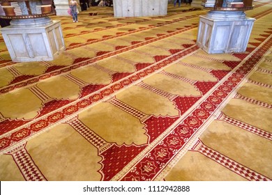 Jerusalem, Israel - June 14, 2018: Interior Panoramic View Of The Dome Of The Rock (Al Qubbet As-Sahra In Arabic) In The Holy Site Of The Old City In Jerusalem, Israel