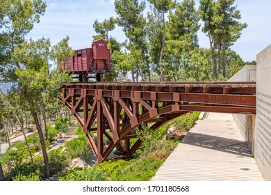 JERUSALEM, ISRAEL - MAY 25, 2017: Holocaust Train At Yad Vashem Holocaust Memorial In Jerusalem