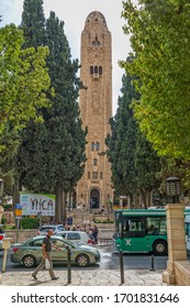 JERUSALEM, ISRAEL - MAY 25, 2017: The Jerusalem International YMCA Is A Cultural, Sports And Educational Center. The Y Strives To Foster Equality And Friendship Among Members Of All Religions.