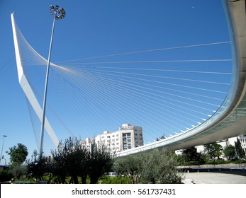 Jerusalem, Israel - May 5, 2010 : The Chords Bridge.